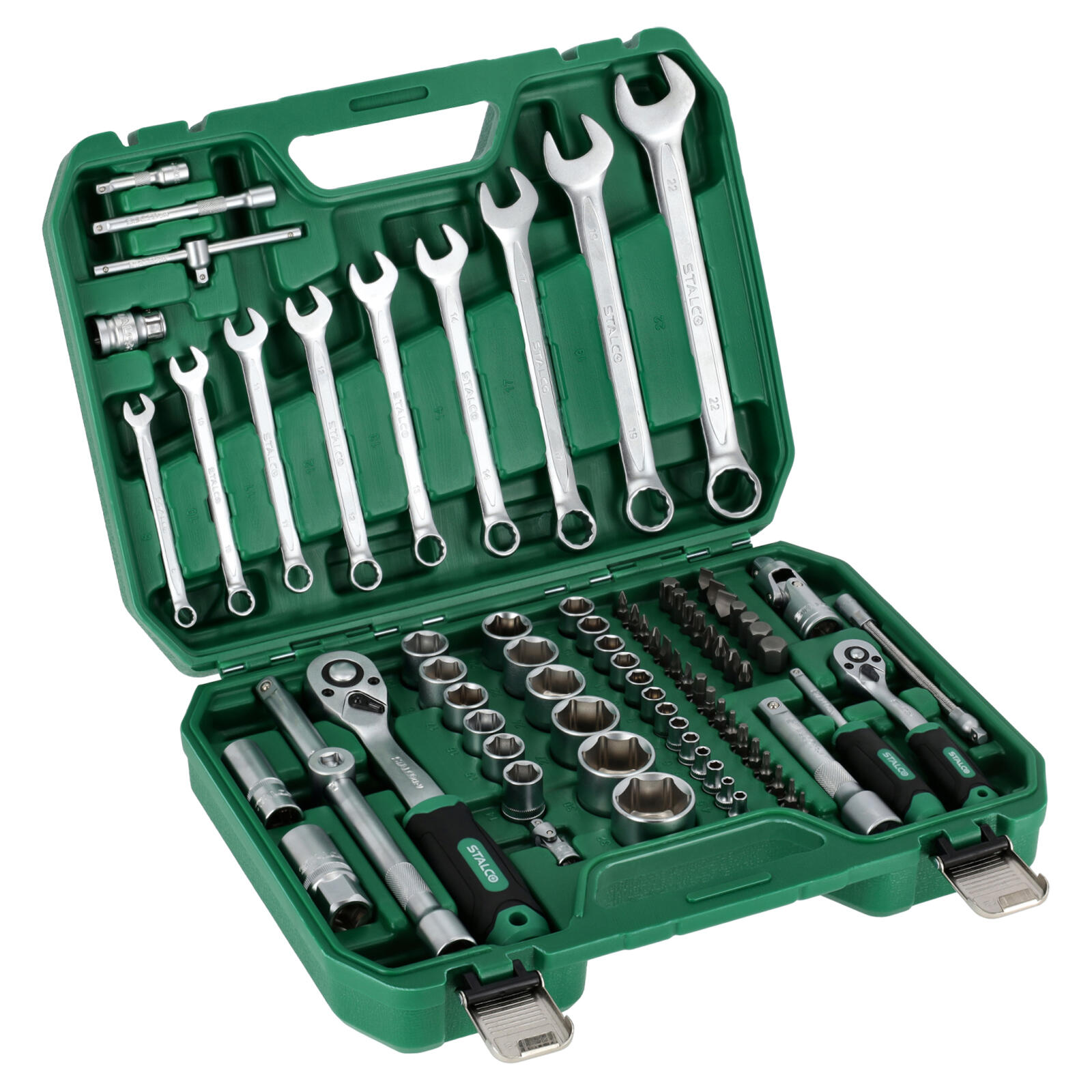 sada 1/2"+1/4"+ klíče ploché 82díl. STALCO