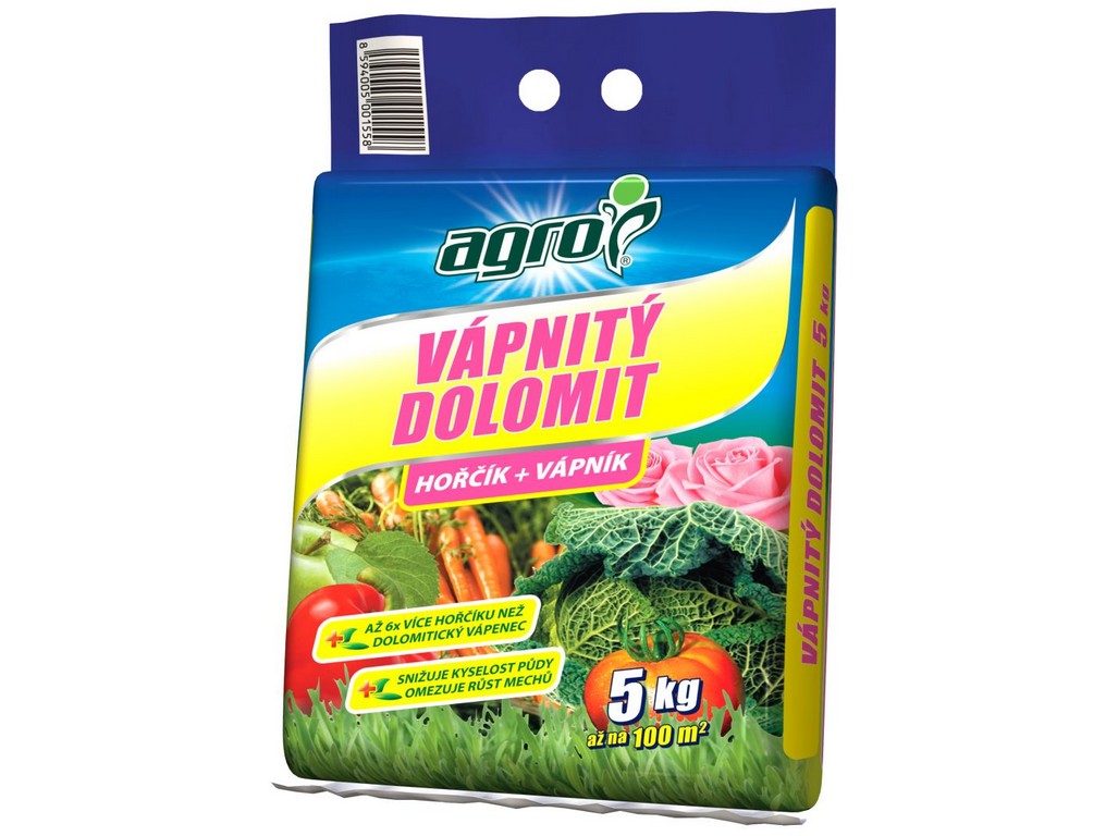 hnojivo Vápnitý dolomit 5kg AGRO