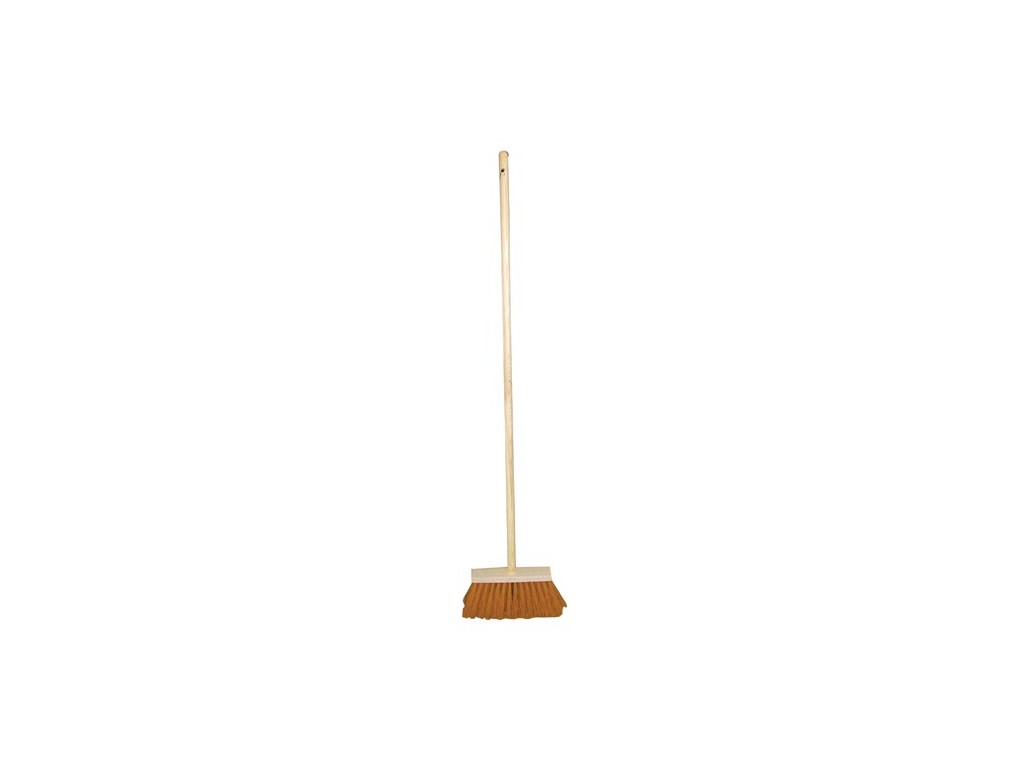 koště zatl.24cm dřev., PVC vlákno 13cm, s holí 120cm