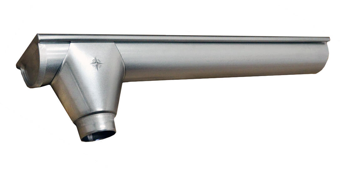 žlab koncový L+V 250mm d.1m Zn