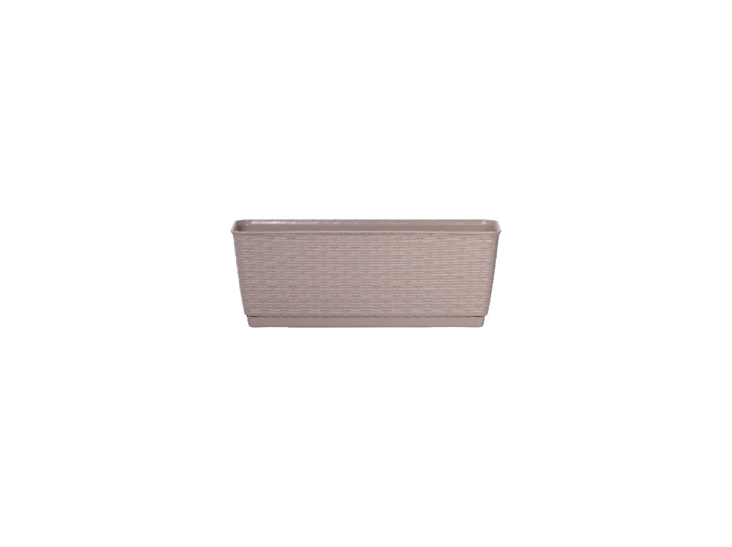 truhlík RATOLLA P 38,6x15,4x14cm BÉŽ tm. (7529U) s miskou