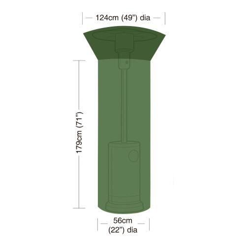 plachta krycí na zahradní topidlo pr.124/56cm, v.179cm, PE 90g/m2