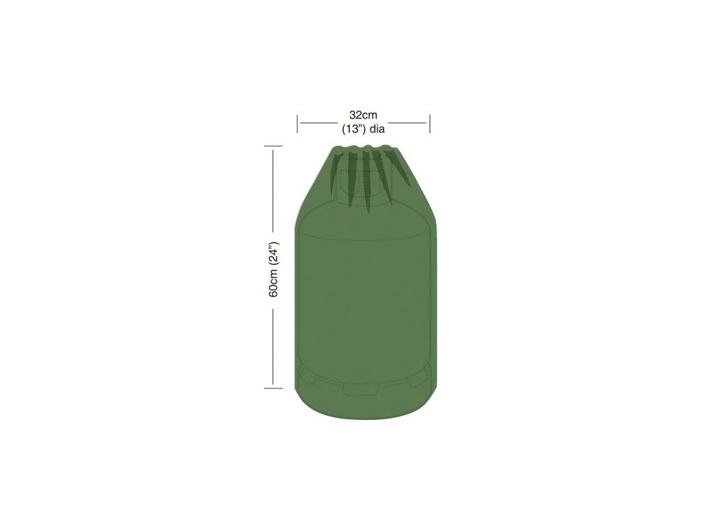 plachta krycí na plynovou lahev 15kg, pr.32x60cm, PE 90g/m2