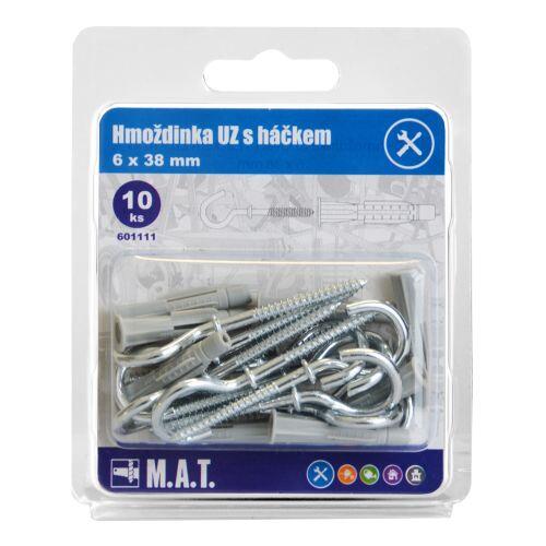 hmoždinka UZ  6x38mm s háčkem ZB (10ks)