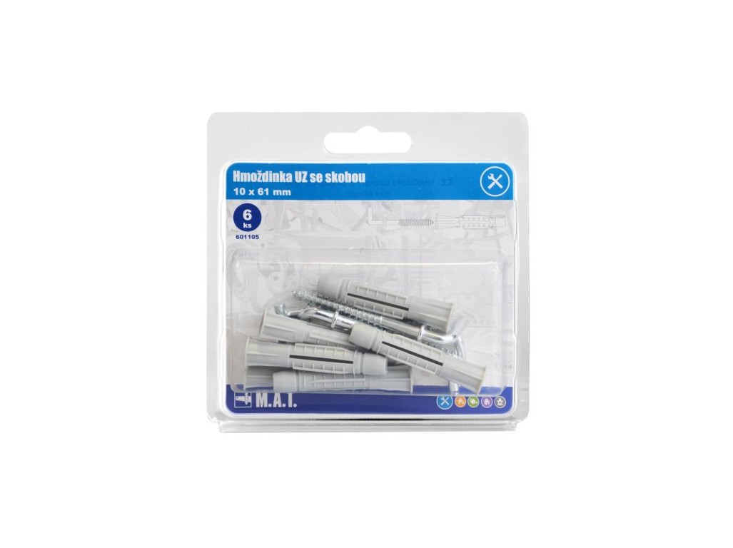 hmoždinka UZ 10x61mm se skobou ZB (6ks)