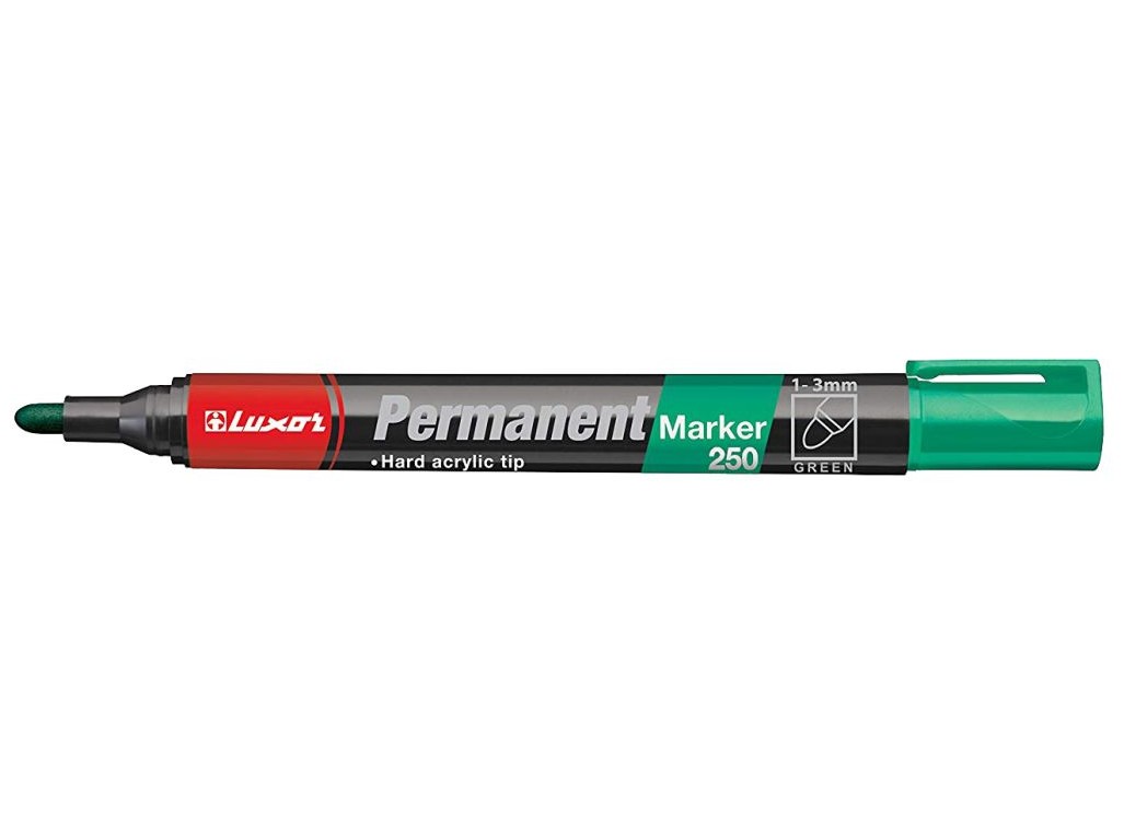 popisovač LUXOR permanent.250 ZE kulatý hrot 2-3mm