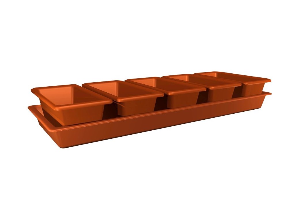 truhlík MINIGARDEN 60x20x9cm sada 6díl.(5+1ks) TE