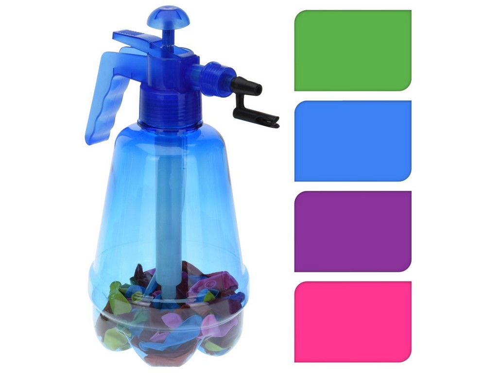 pumpička na vodní bomby 1,7l + balonky (100ks) mix barev