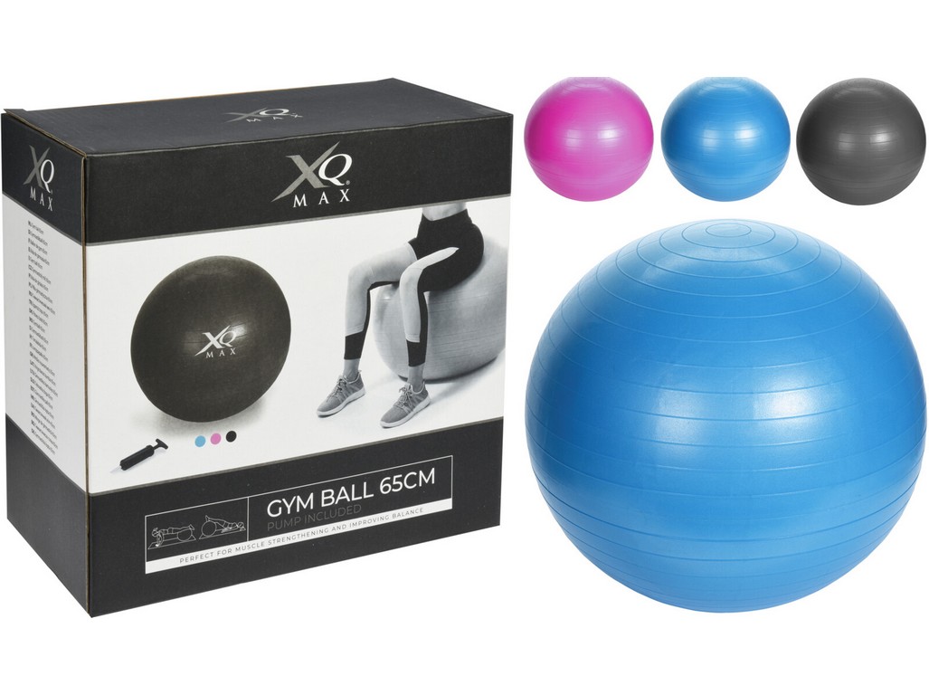 míč YOGABALL pr.65cm PVC XQ MAX mix barev+pumpička