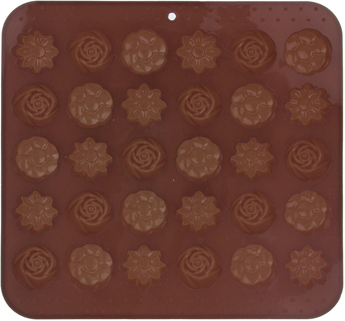 forma na čokoládu kytičky 30ks 21x20,5x1,5cm silikon HN