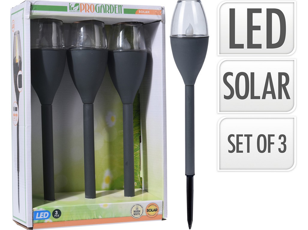 lampa solární v.38cm, LED, PH ŠE tm. (3ks)