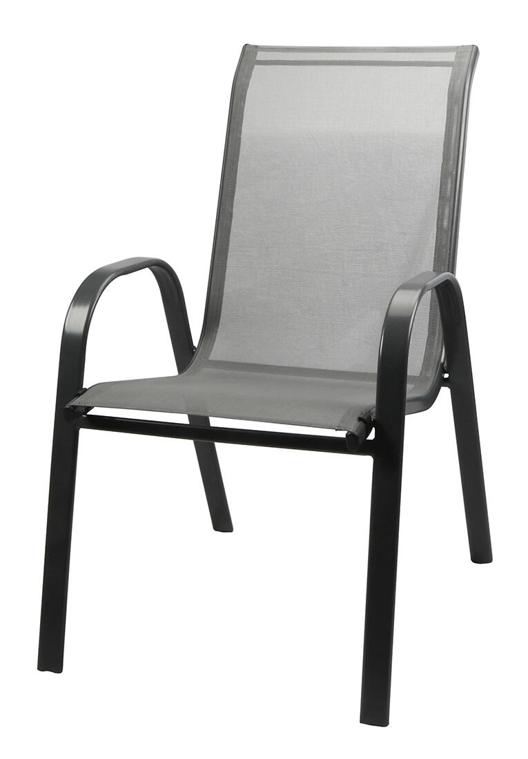 židle zahradní 67x55x91cm ocel/textilén ČER