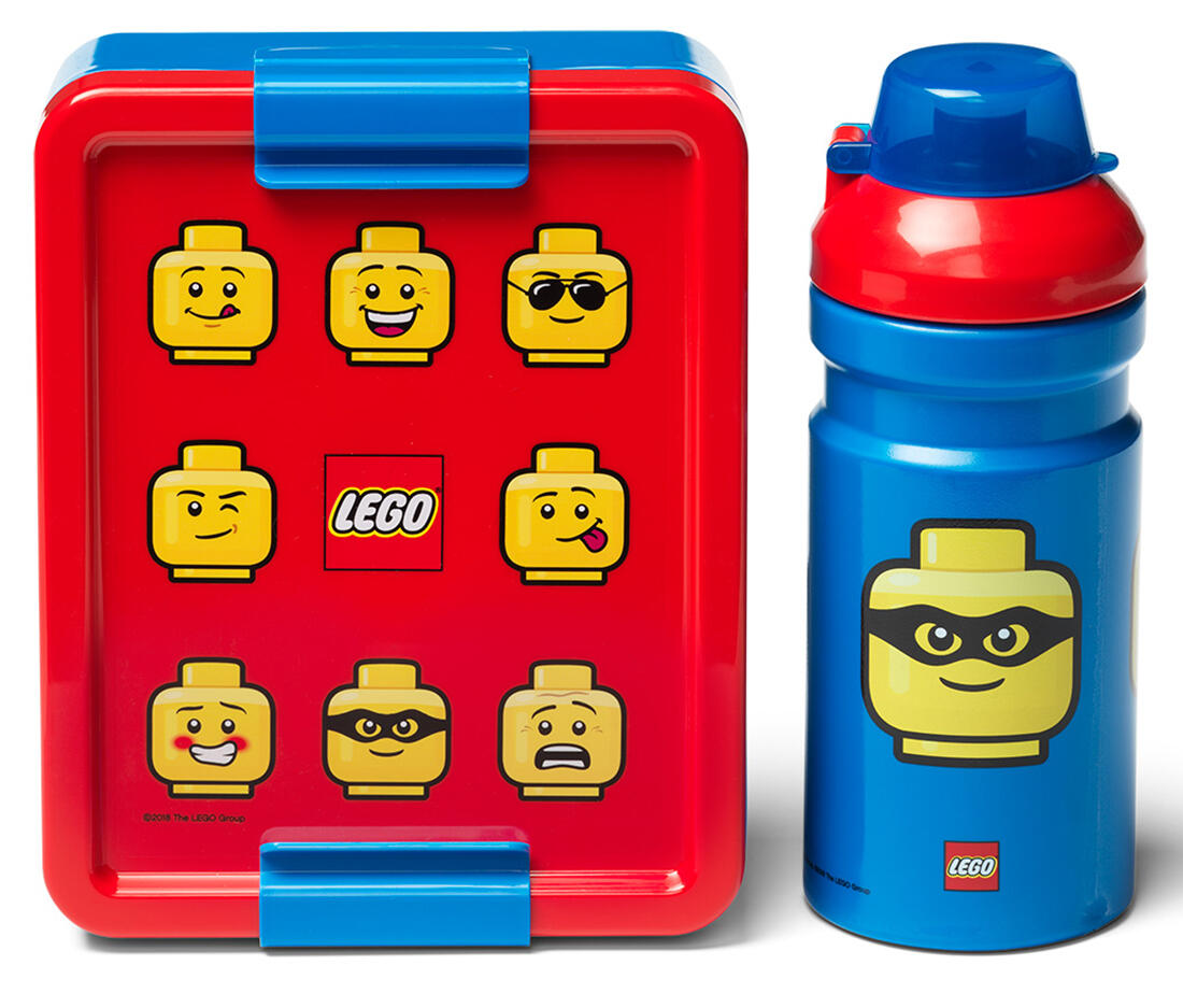 box svačinový 20x17,3x7,1cm+láhev 390ml,PP+silikon LEGO ICONIC CLASSIC sada 2díl.