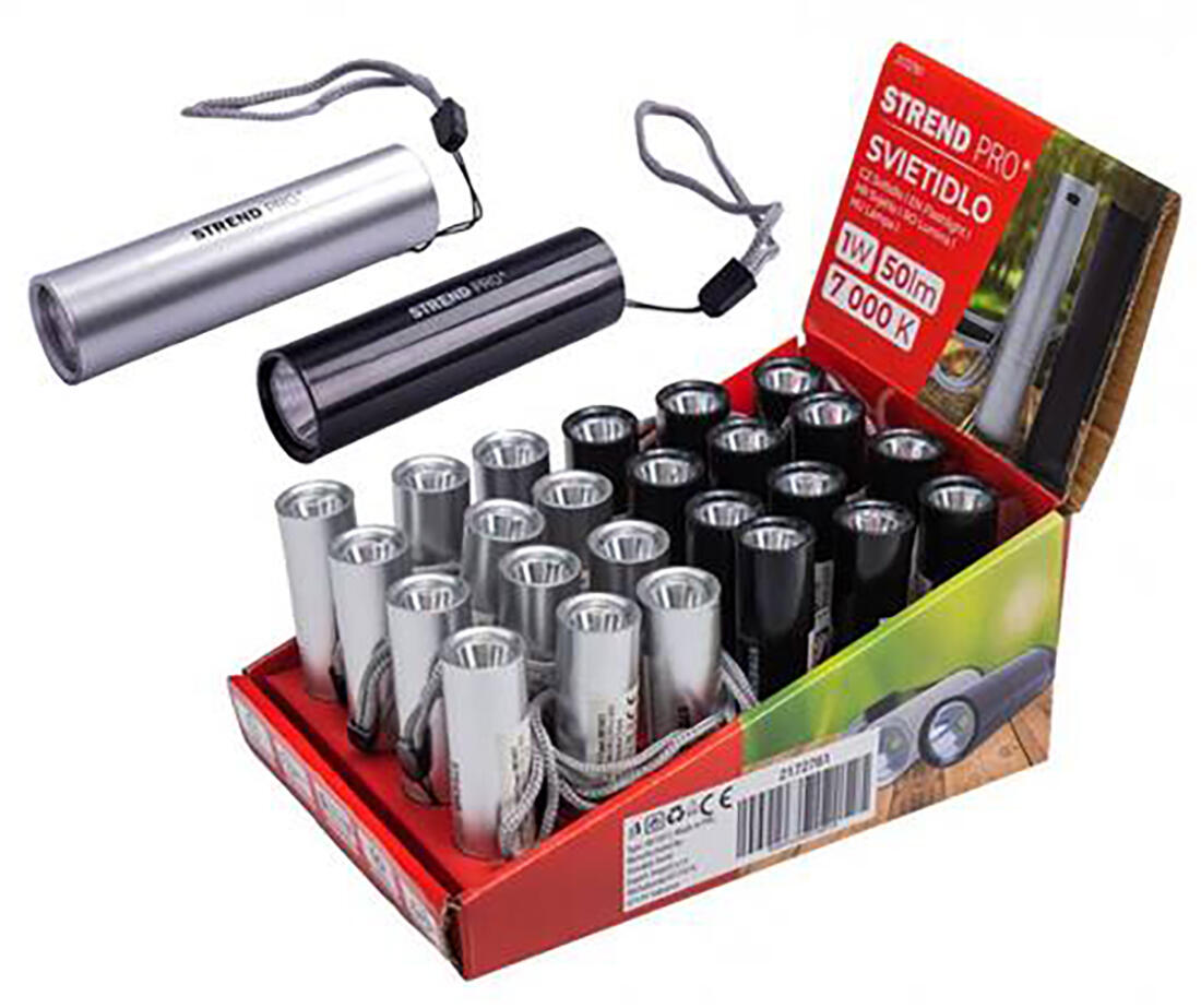 svítilna Flashlight NX1051, 50lm, 72x19mm, USB nabíjení STŘ,ČER