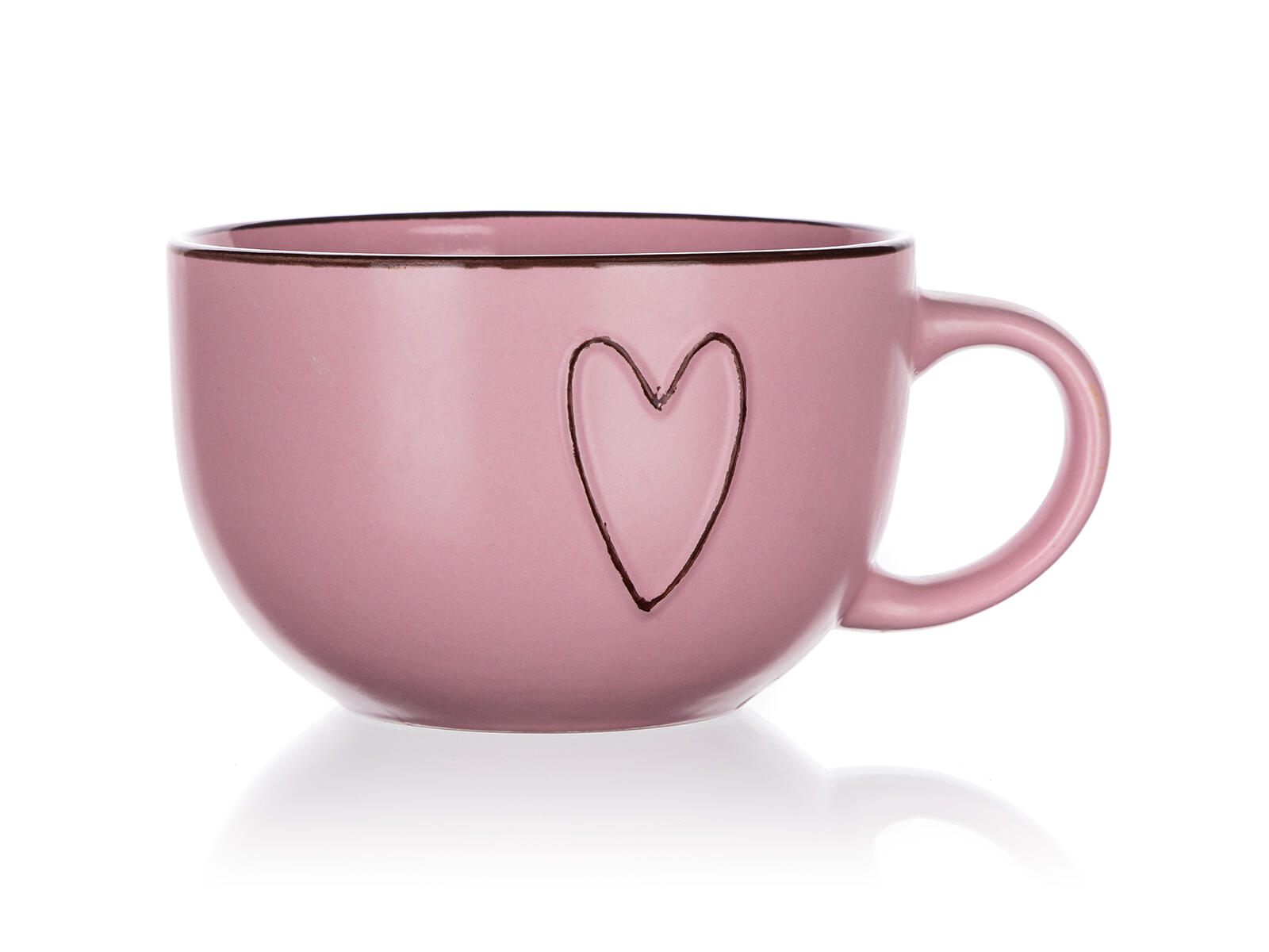 hrnek JUMBO 730ml HEART RŮŽ keramický